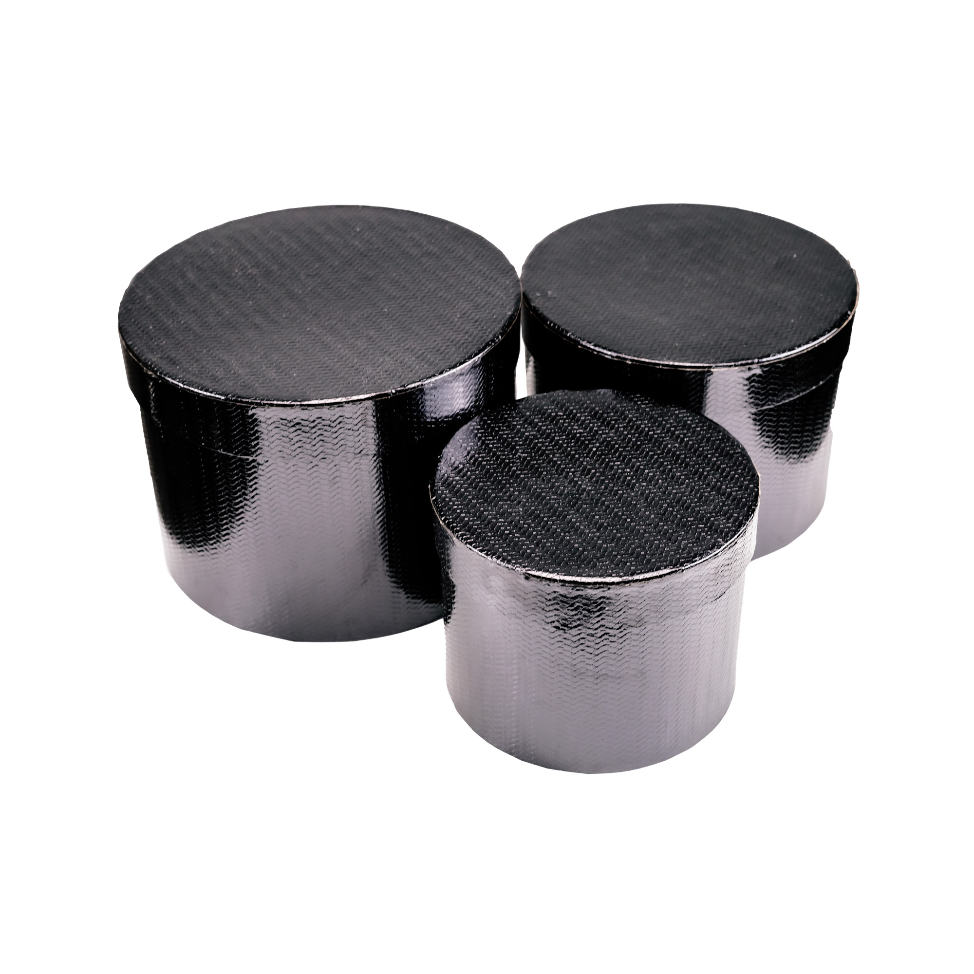 Flower box Shining with lead D15xH12 cm, D18xH13 cm, D20xH14.5 cm, 3 pcs